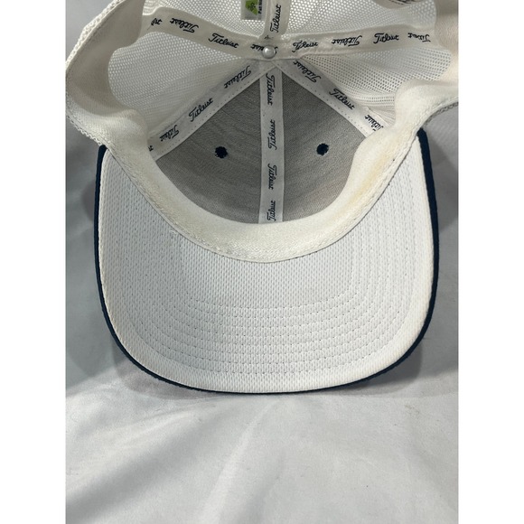 Titleist Golf Trucker Hat Navy Blue Pink Embroidered Logo Flex Fit L XL - Picture 8 of 10